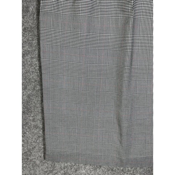 Vintage Worthington Houndstooth Plaid Midi Skirt Misses Size 8 Black Pockets USA - Picture 7 of 14